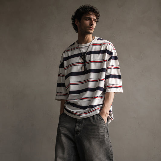 KIOKURA TIDAL STRIPE T-SHIRT