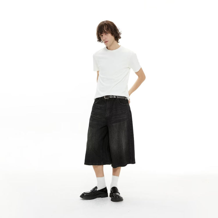 Men's denim shorts cross-border high-quality 2026 summer men's cropped pants trendy denim shorts