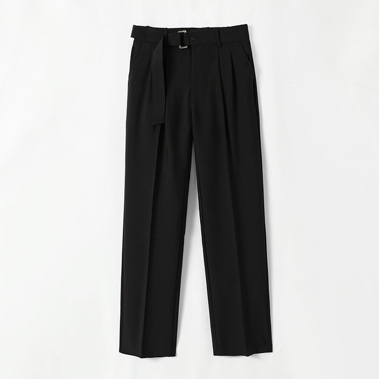 Spring and summer men's slacks men's straight loose men's trousers, high-quality trend, drape, anti-wrinkle suit pants men