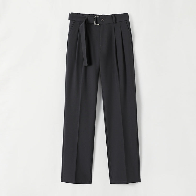 Spring and summer men's slacks men's straight loose men's trousers, high-quality trend, drape, anti-wrinkle suit pants men