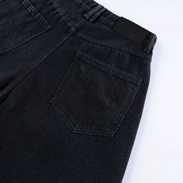 American high street irregular diagonal buttoned design original denim shorts for men and women, casual cropped pants, factory direct shipment