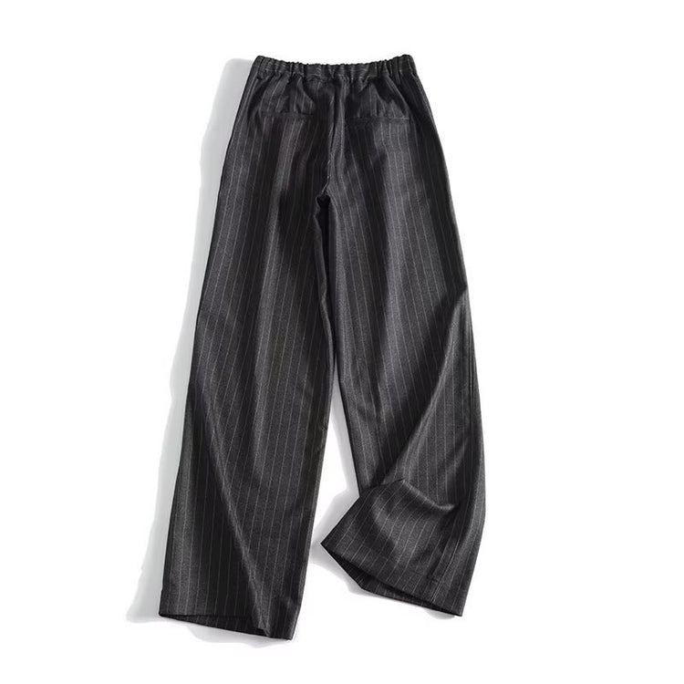 BM&MD&ZA Fall/Winter New Women's Commuter Fashion Pinstripe Wide-Leg Pants 05024524401