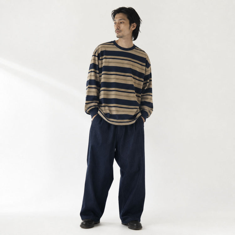 KIOKURA YAMA STRIPE SWEATSHIRT