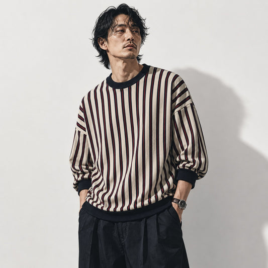 KIOKURA STRIPE BALLOON KNIT