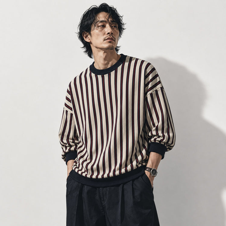 KIOKURA STRIPE BALLOON KNIT