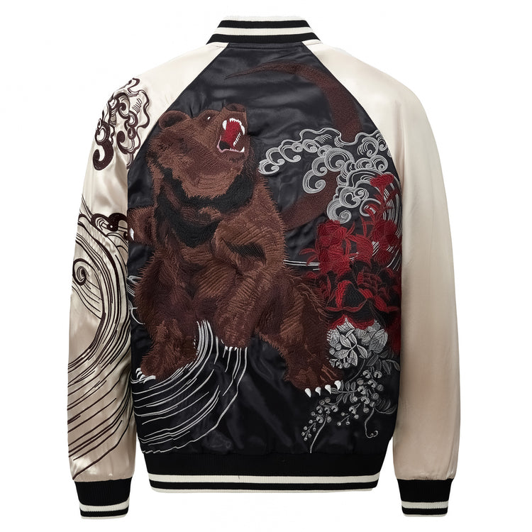 Heavy embroidered jackets, jackets, baseball uniforms, satin Yokosuka trendy brands