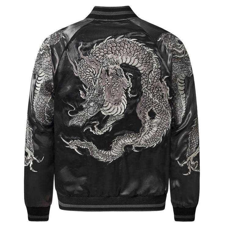 2025 new dragon heavy embroidered jacket jacket basewear satin Yokosuka trendy brand