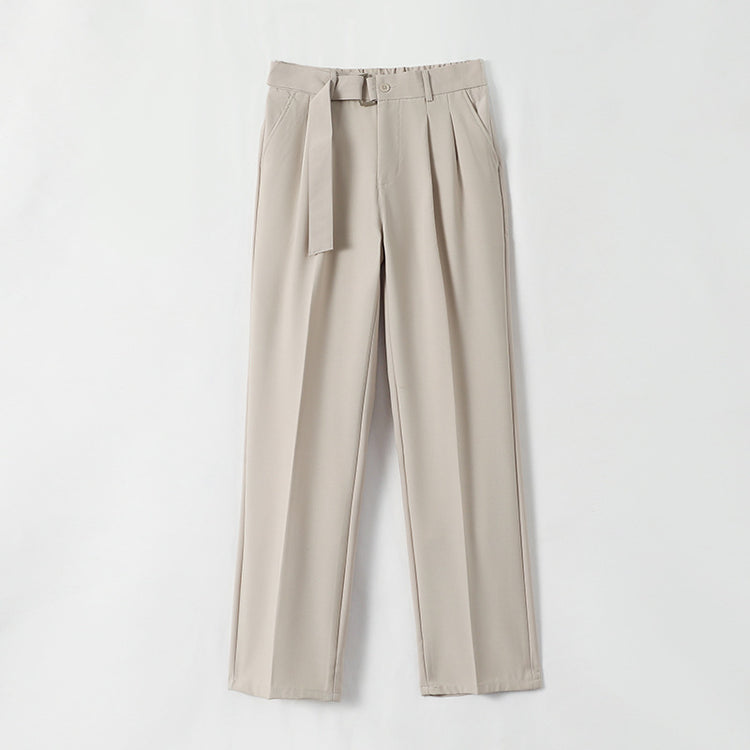 Spring and summer men's slacks men's straight loose men's trousers, high-quality trend, drape, anti-wrinkle suit pants men