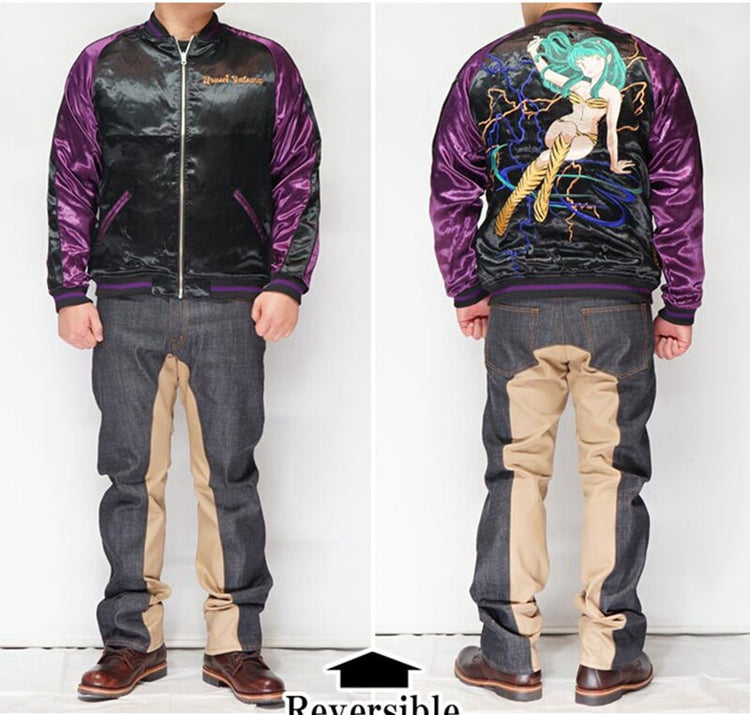 Japanese Yokosuka embroidered jacket Spring and Autumn jacket anime co-branded lucky star kid Ram Takahashi Rumiko