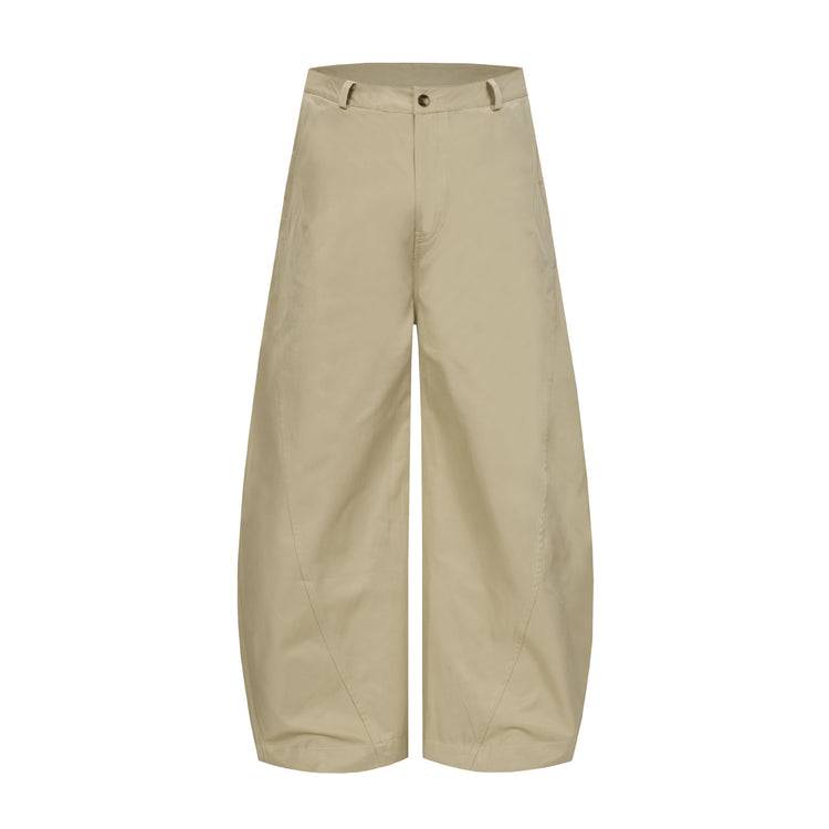 Ameng Dress Up with a Stylish Curved Knife Pants, Trendy American Vibe Style Loose Wide-Leg Work Pants for Men's Long Pants
