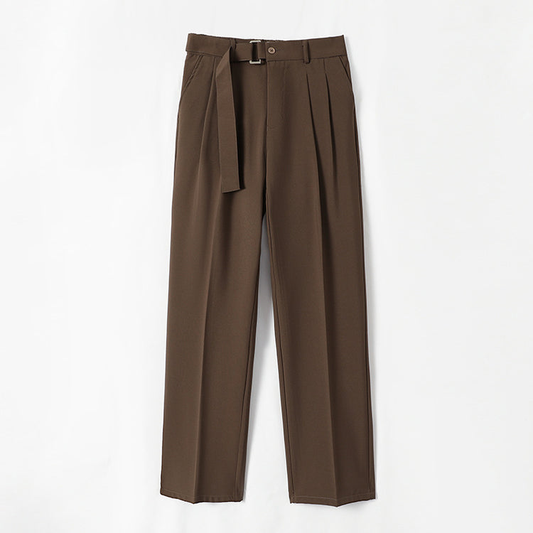 Spring and summer men's slacks men's straight loose men's trousers, high-quality trend, drape, anti-wrinkle suit pants men