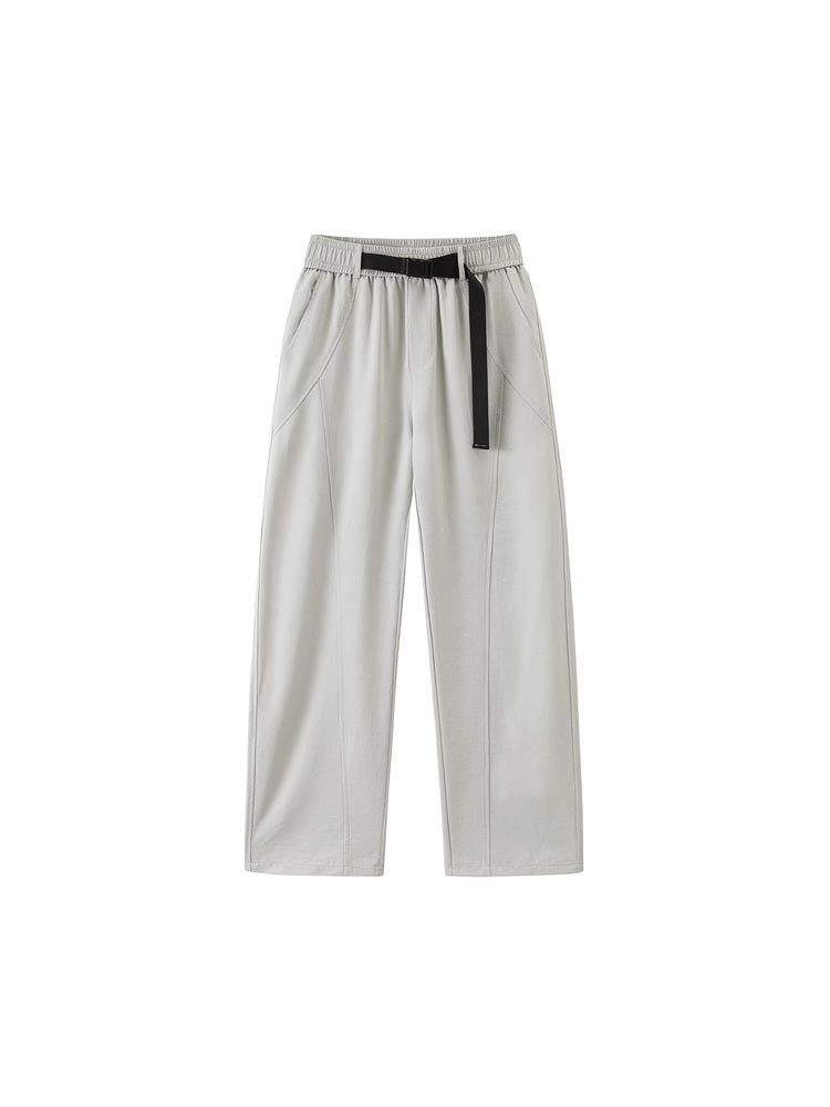 Men's casual pants 2025 new loose straight-leg sports pants, ice silk summer thin long pants, unisex