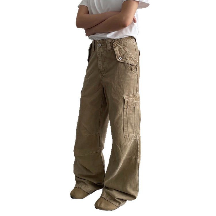 2025 Distressed Vintage American Cargo Pants American Vintage Loose Casual Cleanfit Pants for Men and Women