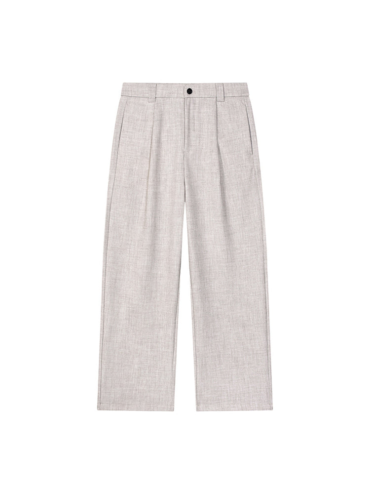 Cleanfit old money style rhino-pleated wide-leg dress pants drape with a sophisticated feel, summer thin straight-leg casual pants