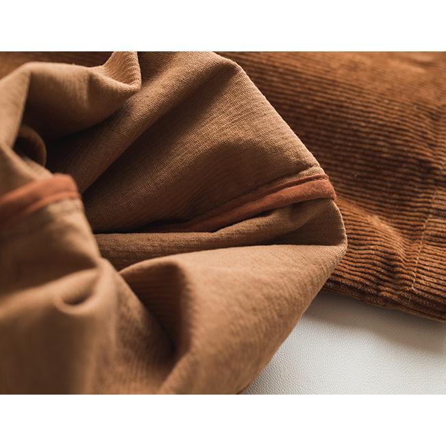 Elegant pleated tapered nine-point pants, kapok mixed with corduroy, stretch semi-elastic waist wide casual pants 51019