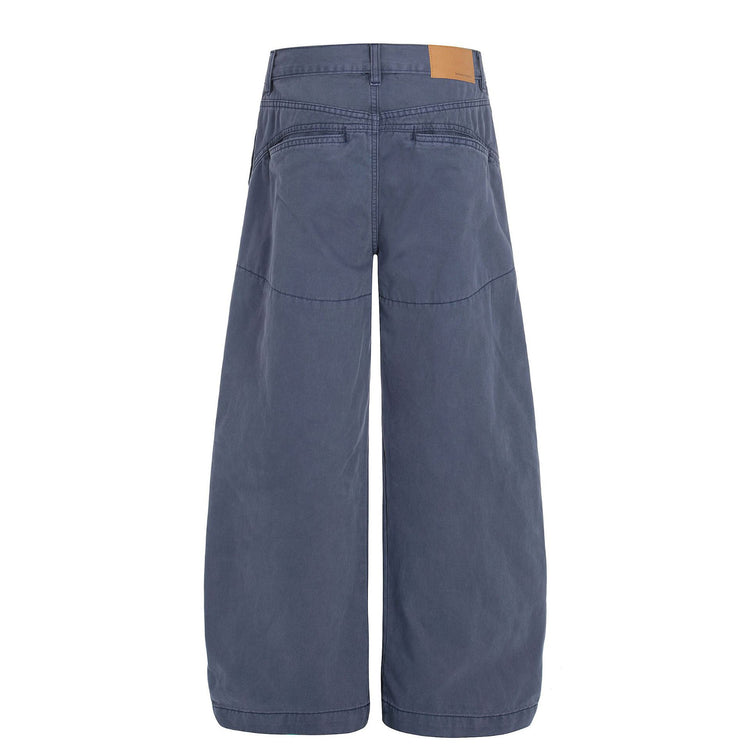 F9061 American High Street Unisex High-End Retro Craft Blue Design Men's Loose Casual Curved Knife Jeans