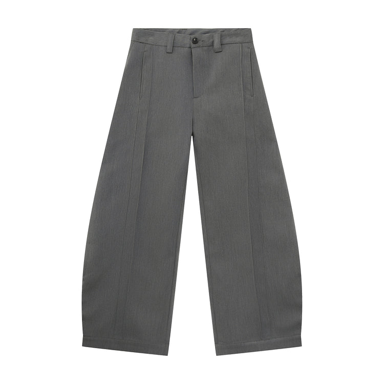 MTLCLOTHES Men's Wear | Korean Style Solid Color Minimalist Versatile Everyday Fashion Wide-Leg Pleated Curved Knife Casual Dress Pants
