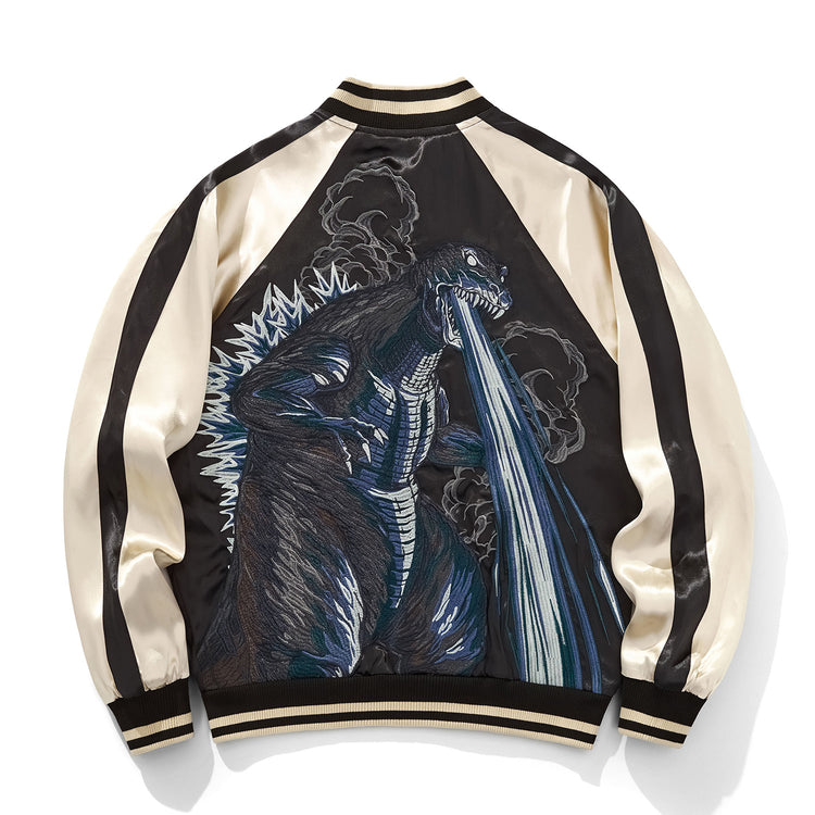 New Monster Anime Gesura Embroidered Jacket for Men, Top Yokosuka Embroidered Baseball Cartoon Cardigan