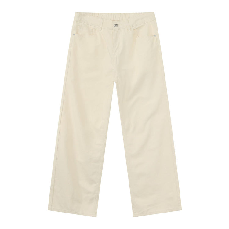 Nirben Denim|New Semi-Elasticated Waist Versatile Slacks Maillard Loose Straight Pants Pants for Men and Women