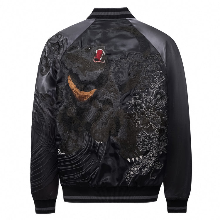 Heavy embroidered jackets, jackets, baseball uniforms, satin Yokosuka trendy brands