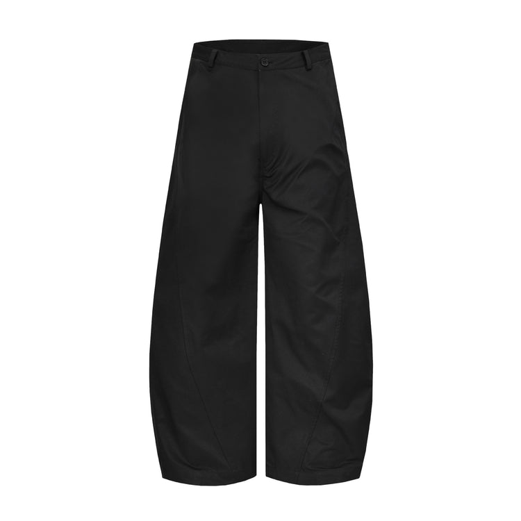 Ameng Dress Up with a Stylish Curved Knife Pants, Trendy American Vibe Style Loose Wide-Leg Work Pants for Men's Long Pants