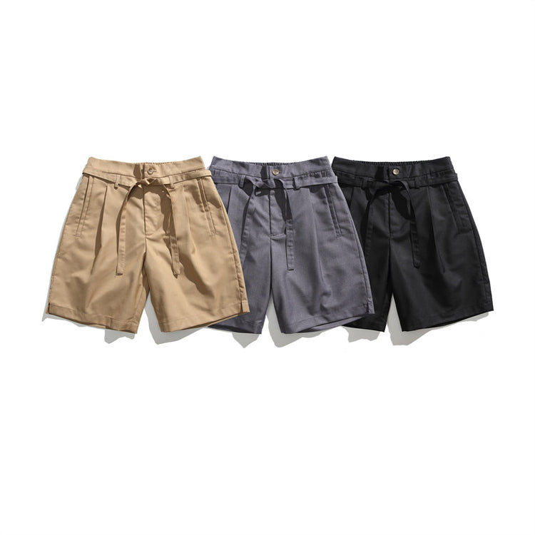Fudaole x UNDREST Japanese retro trendy brand belt casual five-point pants loose versatile shorts URDK26