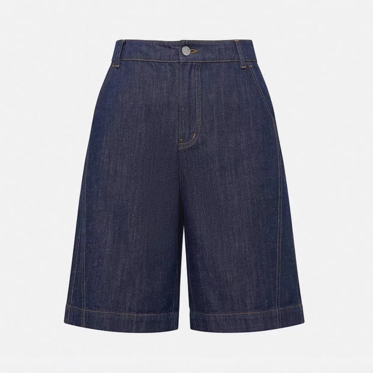 Cabinet 1400+! 2026 Spring/Summer New Tencel-Linen Blend High-Waist Casual Wide-Leg Pants Denim Shorts for Women