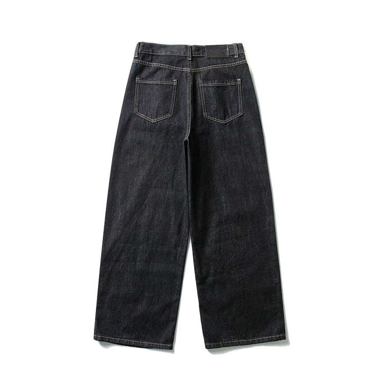 Yidao Antique 2026 Spring New Retro Street Loose Wide-Leg Straight Leg Natural Color Jeans Work Logging Pants