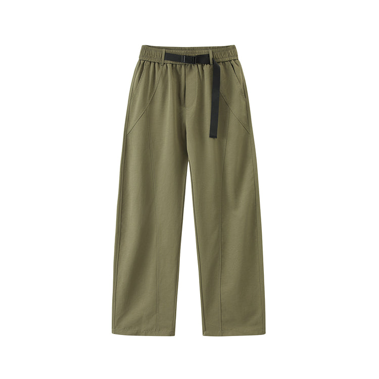 Men's casual pants 2025 new loose straight-leg sports pants, ice silk summer thin long pants, unisex