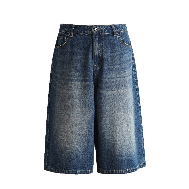 Men's denim shorts cross-border high-quality 2026 summer men's cropped pants trendy denim shorts