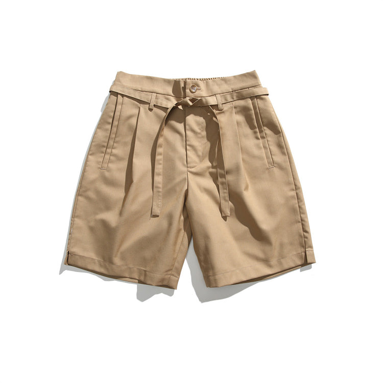 Fudaole x UNDREST Japanese retro trendy brand belt casual five-point pants loose versatile shorts URDK26