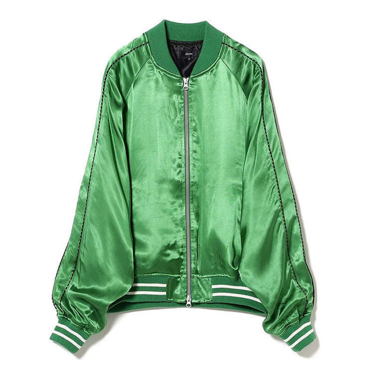 Super popular hit! BMS album recommends the silky silk baseball collar Sukajan Yokosuka jacket