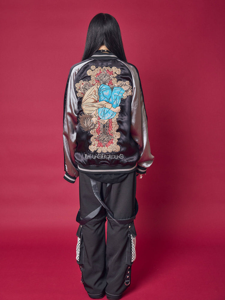 Japanese UD × Death Note leu L Yokosuka Heavy Industries embroidered reversible jacket long-sleeve for men and women