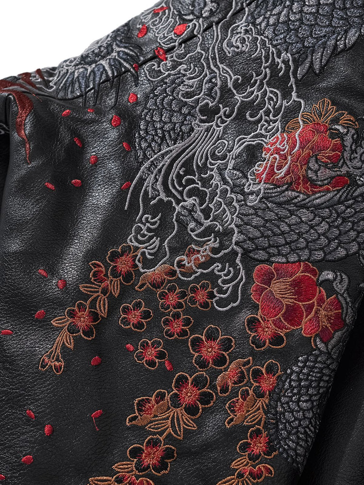 Huaxia Junpin Chinese Style Guochao Heavy Industry Thickened Padded Jacket Guochao Dragon Embroidered Baseball Jacket B100