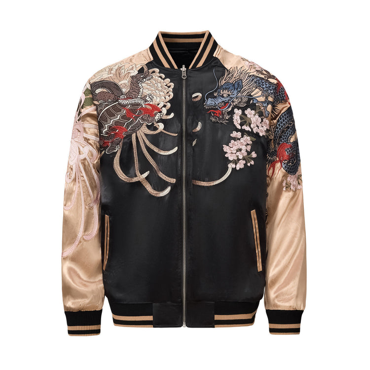 New national tide second-generation four mythical beasts Yokosuka dragon embroidered jacket jacket men's and women's Suzaku Basalt Tiger baseball uniform