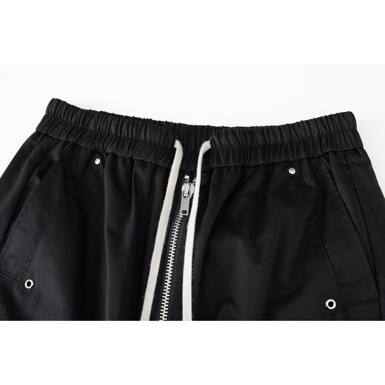 Dark RO Style 26 New Large Pocket Zipper Workwear Design Elastic Waist American Loose Wide-Leg Casual Pants