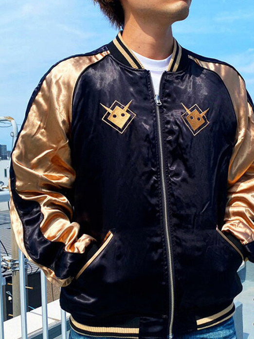 Japanese Wado Yokosuka embroidered reversible jacket ONE PIECE One Piece anime collaboration Luffy Spring and Autumn