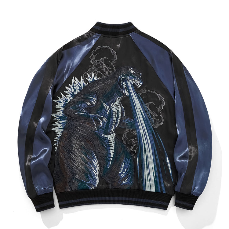 New Monster Anime Gesura Embroidered Jacket for Men, Top Yokosuka Embroidered Baseball Cartoon Cardigan