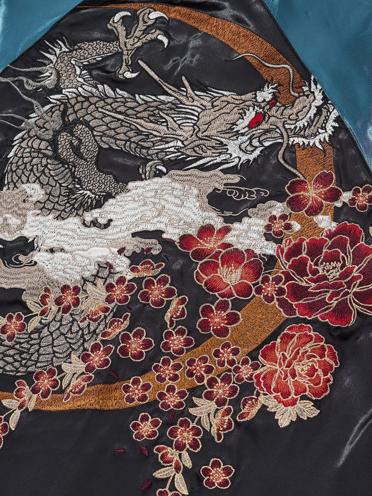 Huaxia Junpin Chinese style national tide heavy industry jacket national tide casual embroidery flying dragon phoenix Chengxiang baseball uniform jacket