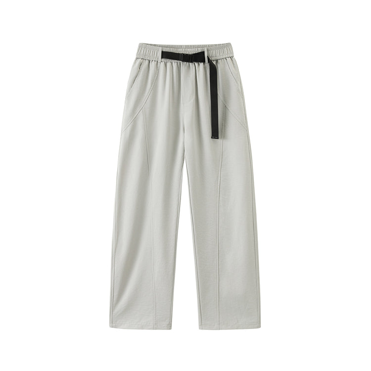 Men's casual pants 2025 new loose straight-leg sports pants, ice silk summer thin long pants, unisex