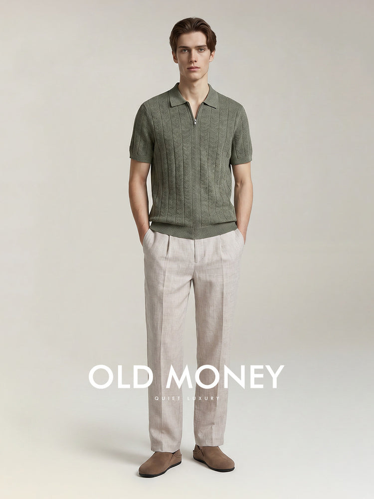 Cleanfit old money style rhino-pleated wide-leg dress pants drape with a sophisticated feel, summer thin straight-leg casual pants